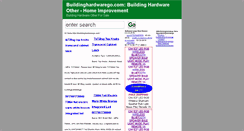 Desktop Screenshot of buildinghardwarego.com